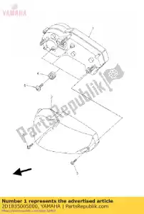 yamaha 2D1835005000 conjunto de velocímetro (mph) - Lado inferior