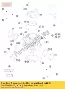 ktm 54830038400 cylindre + piston kpl. 2011 - La partie au fond