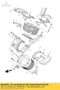 yamaha 5EL111420100 support, couvercle de culasse 2 - La partie au fond