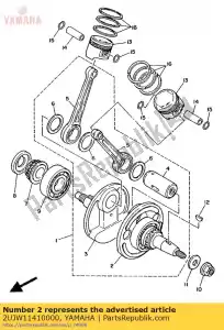 yamaha 2UJW11410000 manivela 1 - Lado inferior