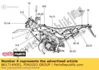 8617140001, Piaggio Group, rh onderste voorsticker aprilia  rx sx 50 125 2006 2008 2009 2010, Nieuw