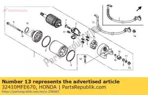 honda 32410MFE670 cable, starter motor - Bottom side