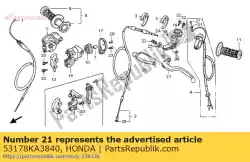 Aqui você pode pedir o alavanca, l. Manivela de direção em Honda , com o número da peça 53178KA3840:
