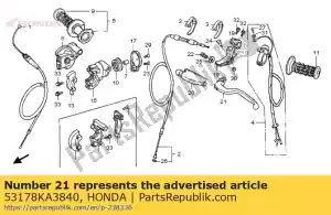 Honda 53178KA3840 alavanca, l. manivela de direção - Lado inferior