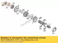 50233008700, KTM, Bieg 3, 4 bieg. 14/15-t 0 ktm e egs exc six sx 125 1994 1995 1996 1997, Nowy