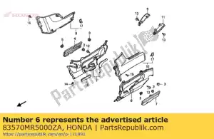 Honda 83570MR5000ZA deksel, l.lo * type1 * - Onderkant