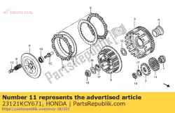 Here you can order the no description available at the moment from Honda, with part number 23121KCY671:
