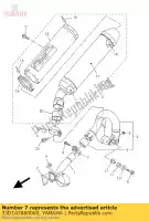 33D147880000, Yamaha, Band, geluiddemper yamaha yz 450 2010 2011 2012 2013, Nieuw