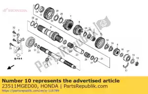 Honda 23511MGED00 engranaje, eje principal sexto (33 - Lado inferior