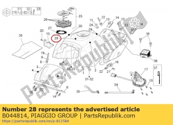 Aprilia B044814, Etiqueta del tanque de combustible 