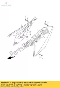 suzuki 4716137F00 almofada, quadro c - Lado inferior