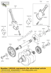 Here you can order the metal,connecting rod, vn750-a2 from Kawasaki, with part number 130341059: