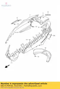 suzuki 6814149F00 embleem frame - Onderkant