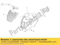 JC481119200006B, Piaggio Group, owiewka przednia. niebieski aprilia scarabeo 125 2007 2009, Nowy