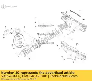 Piaggio Group 59967800EU tampa da bomba esquerda - Lado inferior