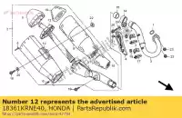 18361KRNE40, Honda, cuerpo comp, silenciador honda crf  x r crf250r 250 , Nuevo