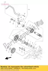 versnelling, stationair draaien van Yamaha, met onderdeel nummer 5NL156510000, bestel je hier online: