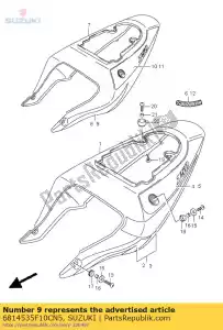 suzuki 6814535F10CN5 tape,frame cove - Bottom side