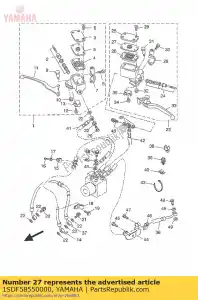 yamaha 1SDF58550000 bucha, diafragma - Lado inferior