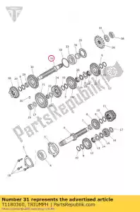 triumph T1180360 as, versnellingsbak, output - Onderkant