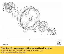 Qui puoi ordinare cerchio in ghisa anteriore argento - 2. 50x18 da BMW , con numero parte 71607659769: