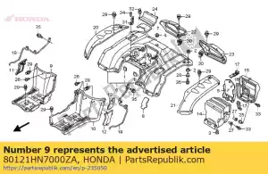 Honda 80121HN7000ZA spatbord, r. midden * nh1 - Onderkant