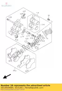 suzuki 5910009880 jeu de coussinets et cales - La partie au fond