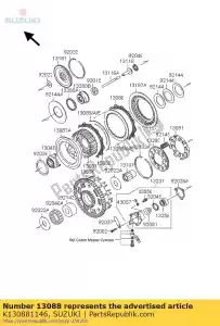 Suzuki K130881146 placa de fricción - Lado inferior