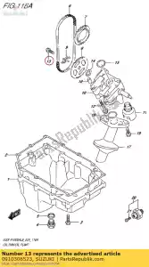 suzuki 0910306523 boulon, pignon de pompe à huile - La partie au fond