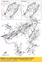 1WDF173100P4, Yamaha, Cubierta, lado 3 yamaha  mt 300 320 660 2016 2017 2018 2019 2020, Nuevo