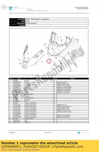 Piaggio Group 62090900F2 shield - Bottom side