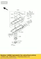 130081168, Kawasaki, anel-conjunto-pistão, std zx750-p1 kawasaki zx 750 1996 1997 1998 1999 2000 2001 2002, Novo