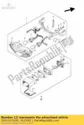 Aquí puede pedir conjunto de lámpara, licencia de Suzuki , con el número de pieza 3591027G00: