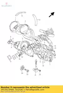 suzuki 3415623H00 cover,speedomet - Bottom side