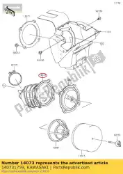 Aqui você pode pedir o duto, filtro de ar em Kawasaki , com o número da peça 140731759: