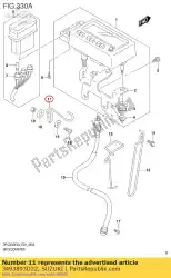 Aquí puede pedir guía, cable de Suzuki , con el número de pieza 3493803D22: