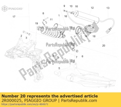 Aprilia 2R000025, Cpl-vorspanneinheit, OEM: Aprilia 2R000025