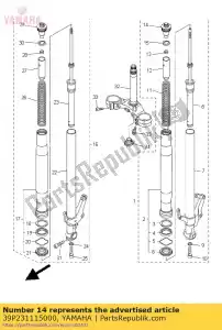 yamaha 39P231115000 bolt, cap - Bottom side