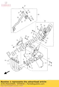 yamaha 2CR146020000 tubo de escape comp. - Lado inferior