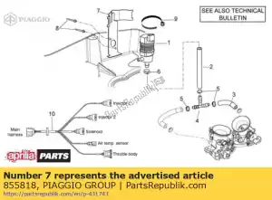 Piaggio Group 855818 valve fixing support - Bottom side