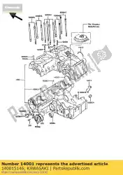 set-crancase, f. Black z550-g1 van Kawasaki, met onderdeel nummer 140015146, bestel je hier online: