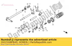 Here you can order the fork, l. Gearshift from Honda, with part number 24221GBFB40: