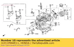 Here you can order the spark plug from Honda, with part number 31911MBWE11:
