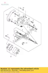 suzuki 6915010G10 suporte - Lado inferior