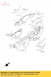 Aquí puede pedir cubierta lateral 4 de Yamaha , con el número de pieza 5WXF174100P0: