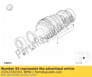 bmw 23312330193 shim - 25x38x1,70 - Bottom side