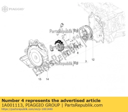 Aprilia 1A001113, Schroef, OEM: Aprilia 1A001113