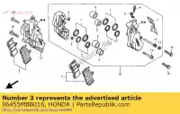 06455MBB016, Honda, Brake pads honda cb vtr 1000 1300 1997 1998 1999 2000 2001 2002 2003 2005 2006, New