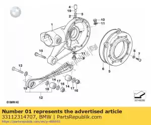 bmw 33112314707 habitação prata - Lado inferior