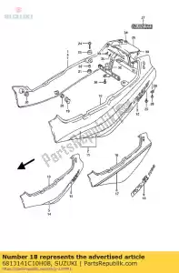 Suzuki 6813141C10H08 emblema, copertina - Il fondo